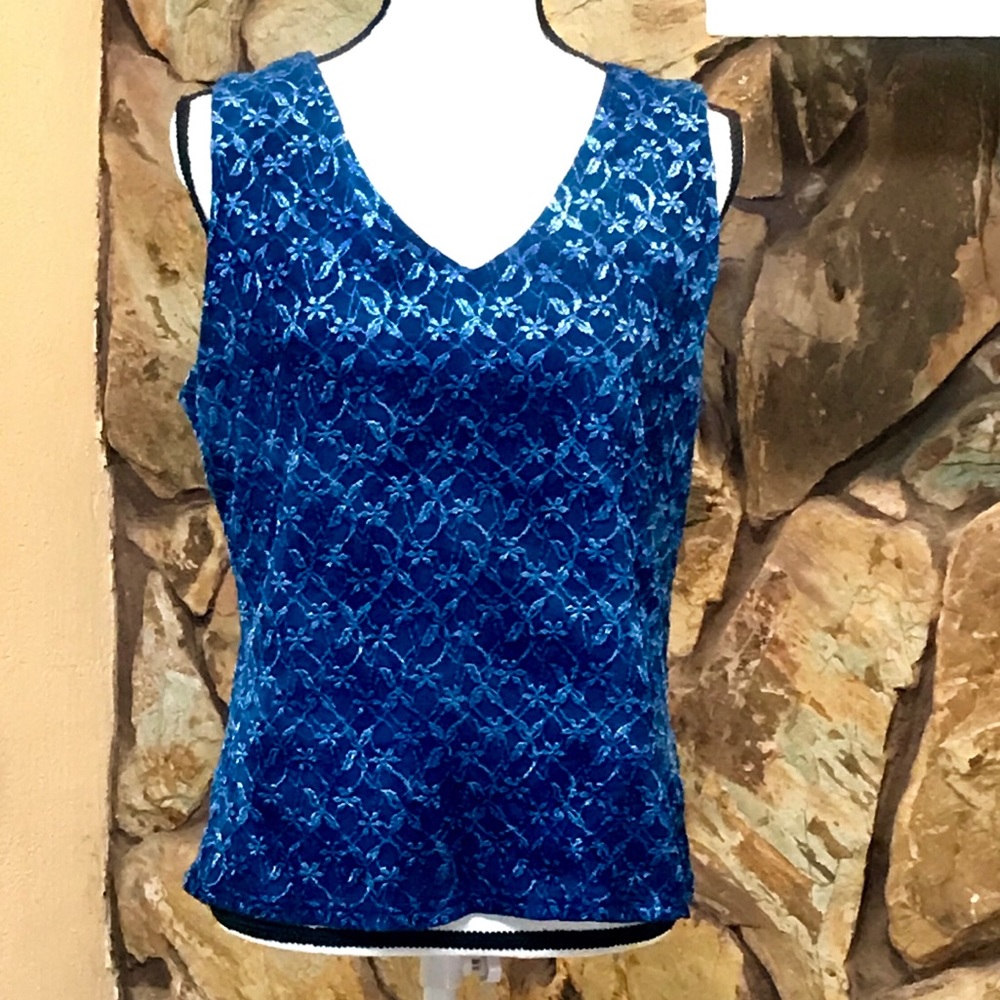 Blue lace tank